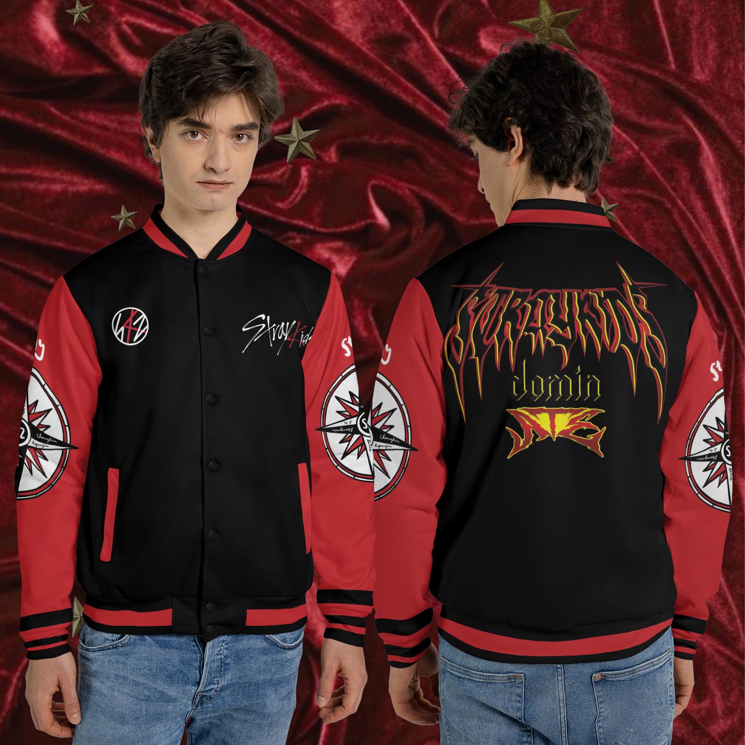 Stray Kids Baseball Jacket, Stray Kids World Tour 2025 Baseball