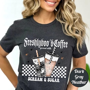 Freshly Boo’d Coffee PNG, Coffee PNG, Halloween PNG, Halloween Coffee Cup Sublimation, Cute Ghost Drink Png, Spooky Iced Coffee Png, svg dtf