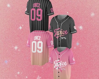 TWICE Kpop Jersey Shirt | ONCE 9 Baseball Style Top | Twice Kpop