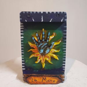 Carta de lotería escultural en 3D La Mano
