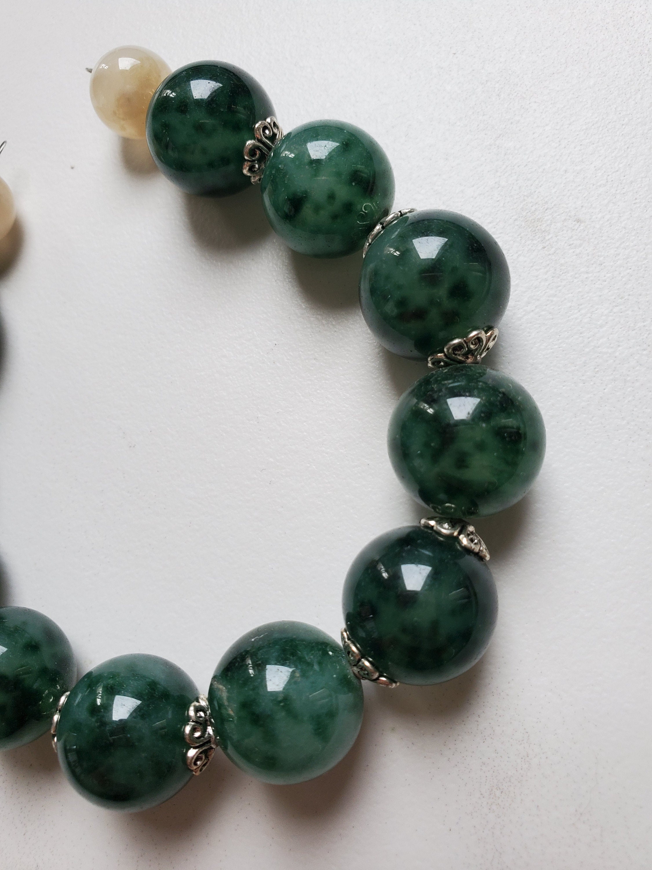 Jade and Moonstone Beads 15 mm Beads Moonstone Beads Etsy