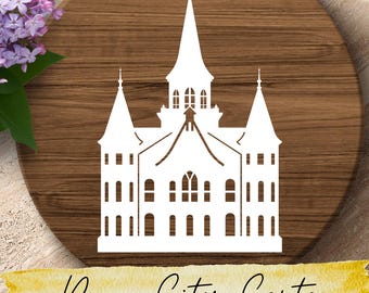 Provo City Center Temple SVG – LDS Temple Silhouette Cut File for Cricut & Silhouette | Religious Digital Download | Provo Temple Mormon