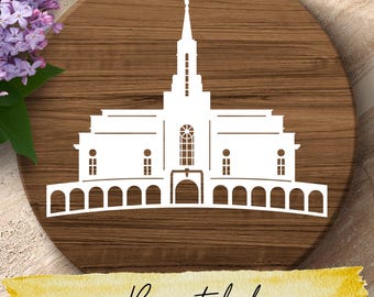 Bountiful Temple SVG – LDS Temple Silhouette Cut File for Cricut & Silhouette | Religious Digital Download | Utah Mormon Temple Bountiful