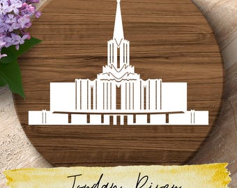 Jordan River Temple SVG – LDS Temple Silhouette Cut File for Cricut & Silhouette | Religious Digital Download | Utah Temple Mormon