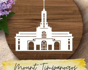 Mount Timpanogos Temple SVG – LDS Temple Silhouette Cut File for Cricut & Silhouette | Religious Digital Download | Utah Mormon Temple