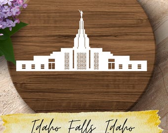 Idaho Falls Idaho Temple SVG – LDS Temple Silhouette Cut File for Cricut & Silhouette | Religious Digital Download | Idaho Mormon Temple