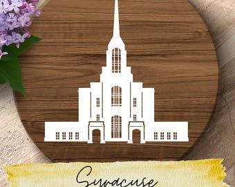 Syracuse Utah Temple SVG – LDS Temple Silhouette Cut File for Cricut & Silhouette | Religious Digital Download | Syracuse Utah Mormon Temple