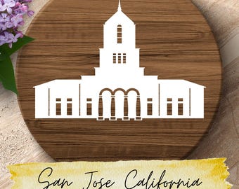 San Jose California Temple SVG – LDS Temple Silhouette Cut File for Cricut & Silhouette | Religious Digital Download | San Jose Temple
