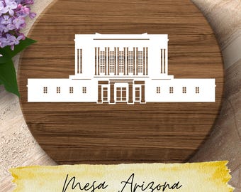 Mesa Arizona Temple SVG – LDS Temple Silhouette Cut File for Cricut & Silhouette | Religious Digital Download | Arizona Mormon Temple