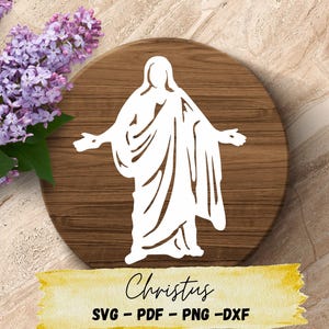 Christus SVG – Jesus Christ Silhouette Cut File for Cricut & Silhouette | Christian Faith Digital Design | Religious Church SVG