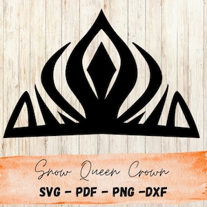Fantasy Ice Crown SVG – Royal Silhouette Cut File for Cricut & Silhouette | Winter Princess Digital Download | Snow Queen Tiara