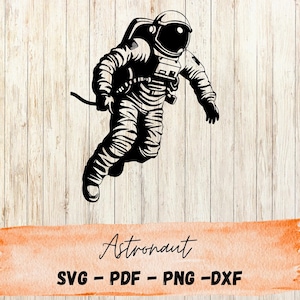 Astronaut SVG | Space Explorer Clipart | Floating Spaceman Silhouette for Cricut & Silhouette | PNG DXF pdf