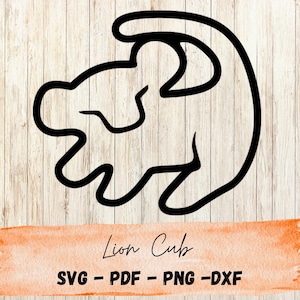 Speelse Lion Cub SVG – Jungle Baby dieren silhouet gesneden bestand voor Cricut & Silhouette | Safari kinderkamer clipart | Koning van de jungle