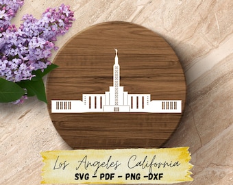 Los Angeles California Temple SVG – LDS Temple Silhouette Cut File for Cricut & Silhouette | Religious Digital Download | Mormon Temple