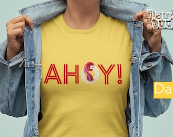 Camisa Ahoy / Náutica / Camisetas de crucero divertidas / Ropa de Virgin Voyages / nauTeetude / Regalos para parejas,