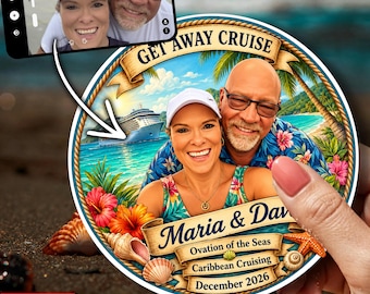 Personalized Photo Cruise Door Magnet, Personalized cabin Decor, Keepsake, Souvenir.