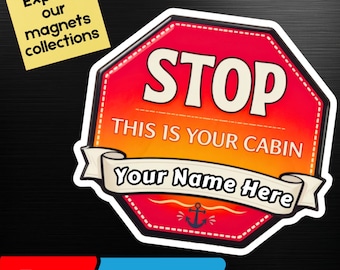 Cruisedeurmagneten | Gepersonaliseerde deurmagneet voor passagiershutten | Stopbord cabine | natuurkunde