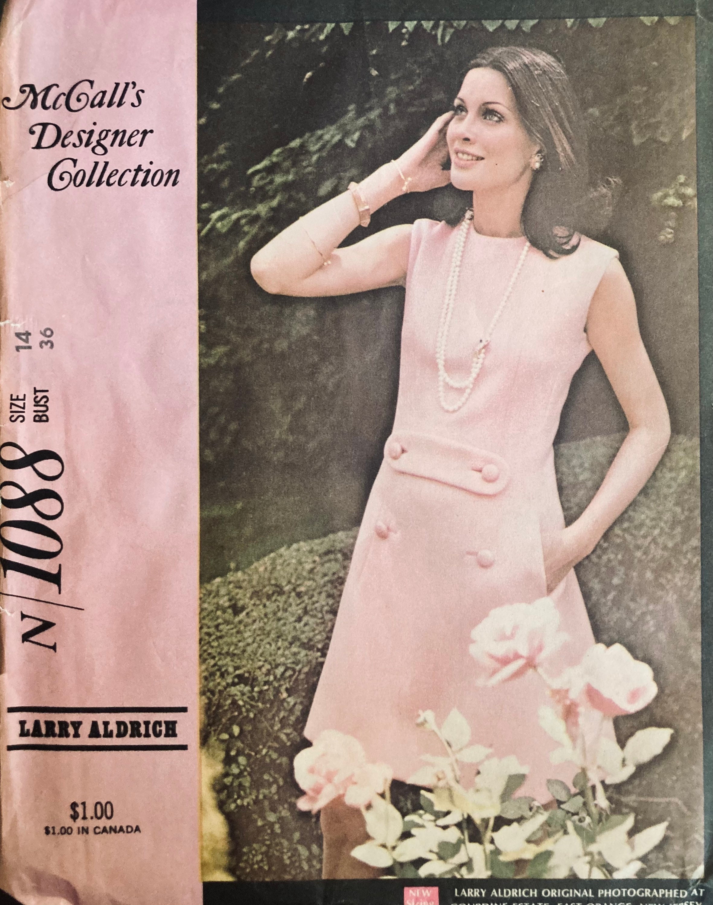 Vintage 60s McCalls 9374 Dress Sewing Pattern Misses Size 12 B34