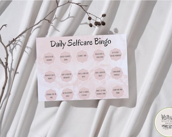 Bingo auto-soin à imprimer : jeu de défi bien-être (téléchargement PDF)