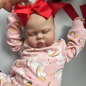 24inches Lifelike Sleeping Pickle Reborn Toddler Doll, Hand-Painted Hair Reborn Dolls, Realistic Reborn Weighted Body Doll