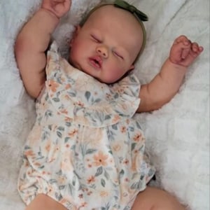 READY TO SHIP 24Inch Reborn Toddler Girl Doll, Soft Cloth Weighted Body with Bald Head