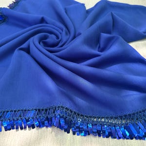 Handmade Turkish scarf,Kurdish scarf,blacksea scarf,shawl-Crocheted Sequin Headscarf - Handmade Cotton Blend Shawl - Beaded Edge Scarf