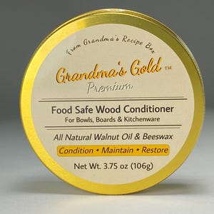 Grandma's Gold Food Safe Wood Conditioner: Walnut Oil Beeswax Blend