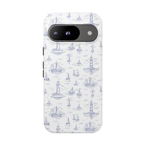 Google Pixel Nautical Phone Case - Lighthouse Pattern, Ocean Vibes, Marine Gift, Summer Accessory, Coastal Home Decor, Phone Cover