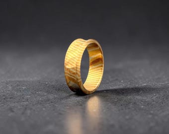 Anillo Mokume Gane hecho a mano, anillo de boda único para hombre, arte de forja japonés, regalo de aniversario personalizado para él.