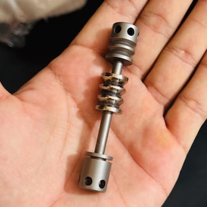 Handmade Titanium Lanyard Bead, Luxury EDC Bead Holder, Handcrafted Metal Zipper Pull, Unique Paracord Accessory for Knives & Gear.