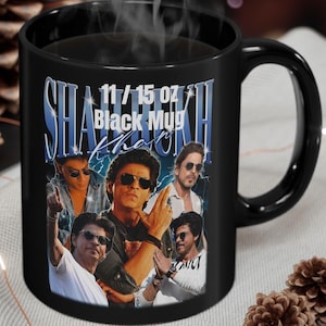 Taza de Shah Rukh Khan, Taza blanca de Shah Rukh Khan, Taza de merchandising de Shah Rukh Khan, Taza de café de Shah Rukh Khan, Taza de cerámica de Shah Rukh Khan, Taza SRK