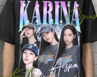 Karina Aespa Tee, Karina Tshirt, Karina Kpop Shirt, Retro Karina Retro Tees, Karina Korean Singer, Karina Idol Kpop Gift, Kpop Idol Gift