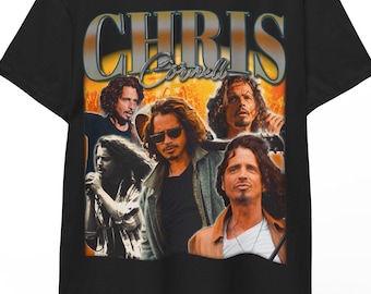 Chris Cornell, Camiseta de Chris Cornell, Merchandising de Chris Cornell, Camisetas de fans de Chris Cornell, Merchandising de la gira de Chris Cornell, Camiseta vintage con póster de Chris Cornell