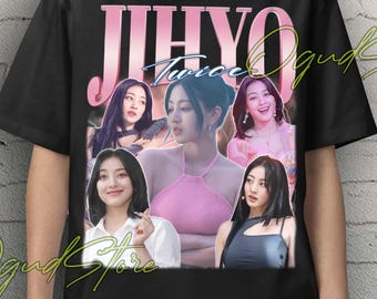ジヒョ TWICE ユニセックス Tシャツ：Kポップアイドルミュージック