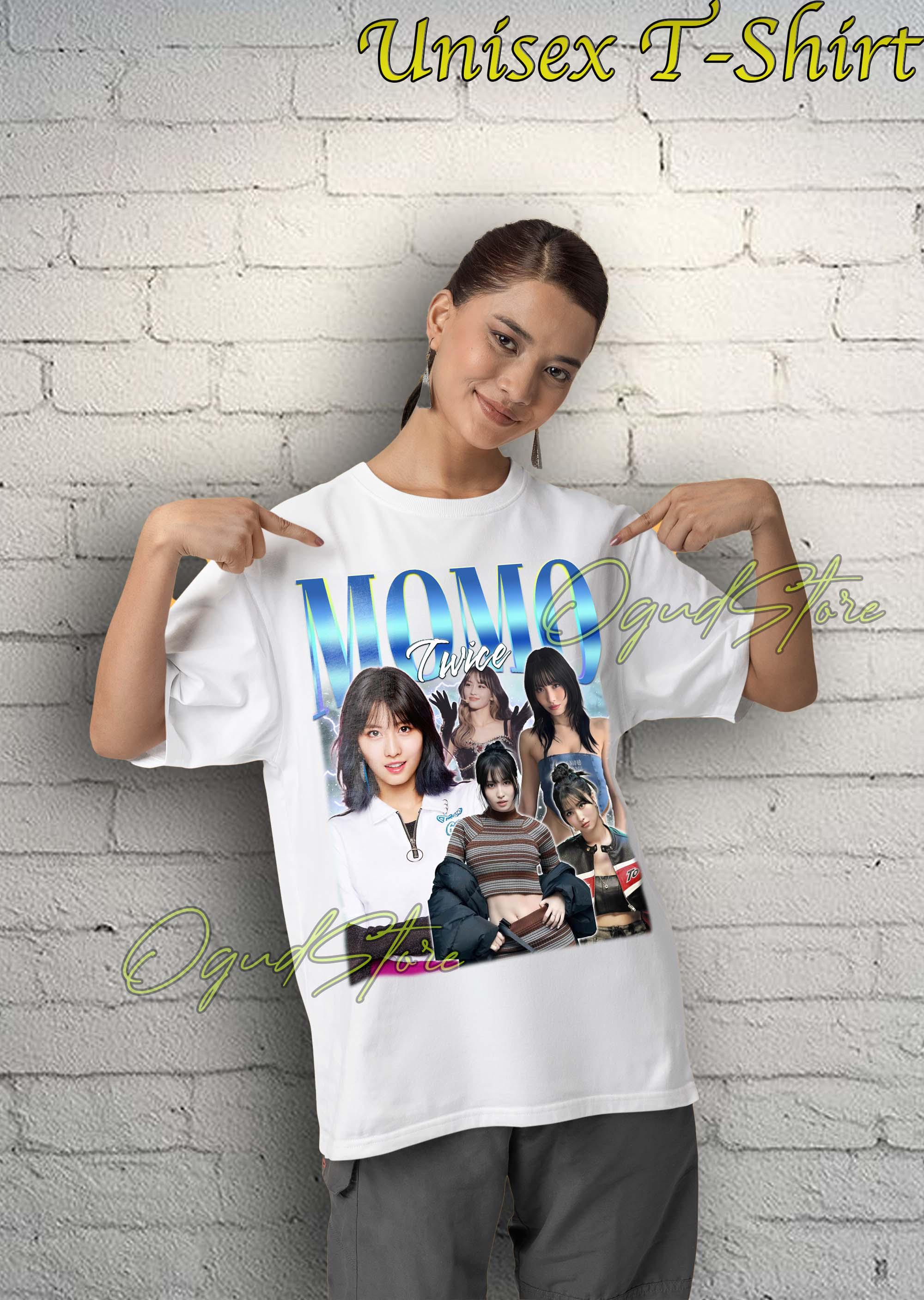 twiceモモ　Tシャツ　タオル　セット TWICE モモ レトロ ブートレグ Tシャツ - TWICE シャツ - Kpop シャツ