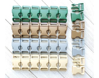 Plastic Buckles 5/8" (16mm), Choice of 4 Colors. Contoured, Non-Adjusting, Side-Release. Perfect for Paracord Bracelets.