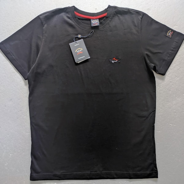 PAUL & SHARK mens black cotton slim fit t-shirt size L,XL,2XL
