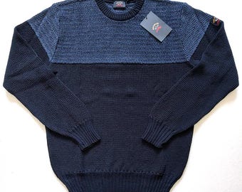 Maglione da uomo PAUL & SHARK in lana vergine blu, taglia M, L, XL