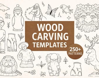 Ultimate Wood Carving Pattern Collection: 250+ Vintage & Lathe Templates (Instant PDF Download)