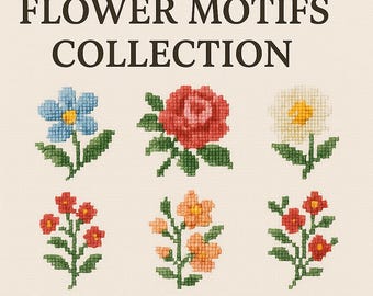 100+ Floral Cross Stitch Motif Collection [ENG]