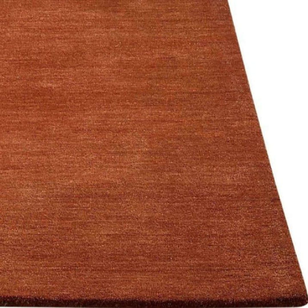 Modern Wool Rug Rust Hand Tufted Modern Rug 5X8 8X10 X9X12 Hand Made ...