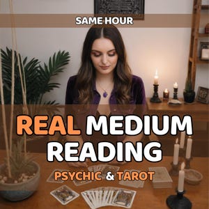 Real Medium Reading, psychic or tarot reading, same hour, spiritual guidance, clairvoyant insight, love career psychic, no cards reading