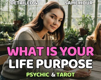 ¿Cuál es el propósito de tu vida? Lectura psíquica y de tarot: vocación, misión y significado.