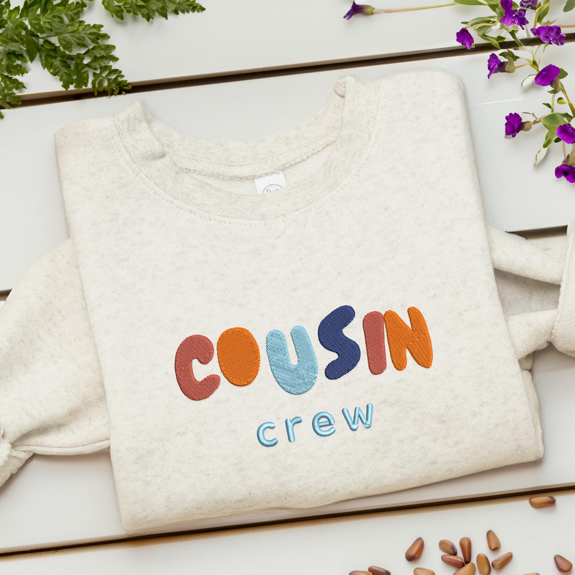 Embroidered Cousin Crew Toddler Sweatshirt: Matching Cousin Shirts, Cool Cousin Club Baby Toddler, Baby Shower Gift