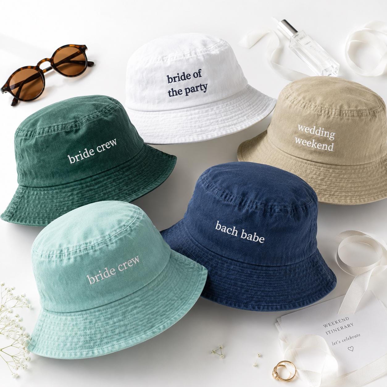 Embroidered Bachelorette Bucket Hat - Custom Bride of the  display picture 2