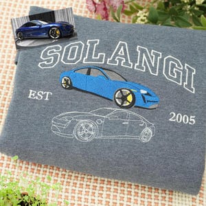 Custom Embroidered Car Hoodie, Car Photo Embroidered Sweatshirt, Personalized Truck Portrait Sweatshirt, Anniversary Gifts For Men