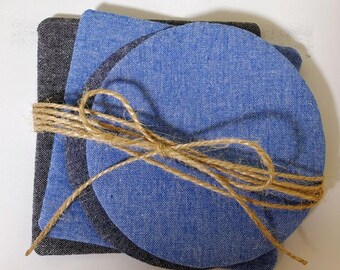 Japanese Handmade Coaster | Coffee Cup Coaster| Coaster Gift Set | Tea Cup Coaster| Coffee  Cup Coaster|Ink Charm & Blue Breeze