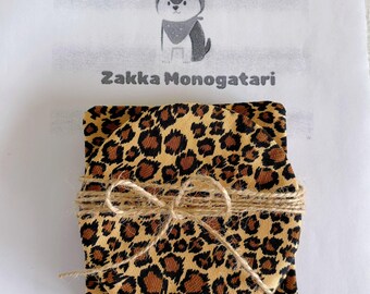 Japanese Handmade Coaster | Coffee Cup Coaster| Coaster Gift Set | Tea Cup Coaster| Coffee  Cup Coaster|Japanese Leopard Print Coaster