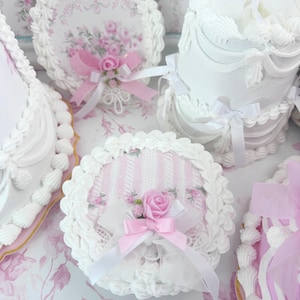 Beautiful Pink Princess Faux Cookie Roses - Marie Antoinette Love Shack Fancy Shabby Chic Fake Fancy Cookie