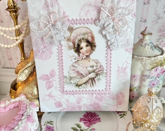 Beautiful Pink Princess Victorian Art Canvas